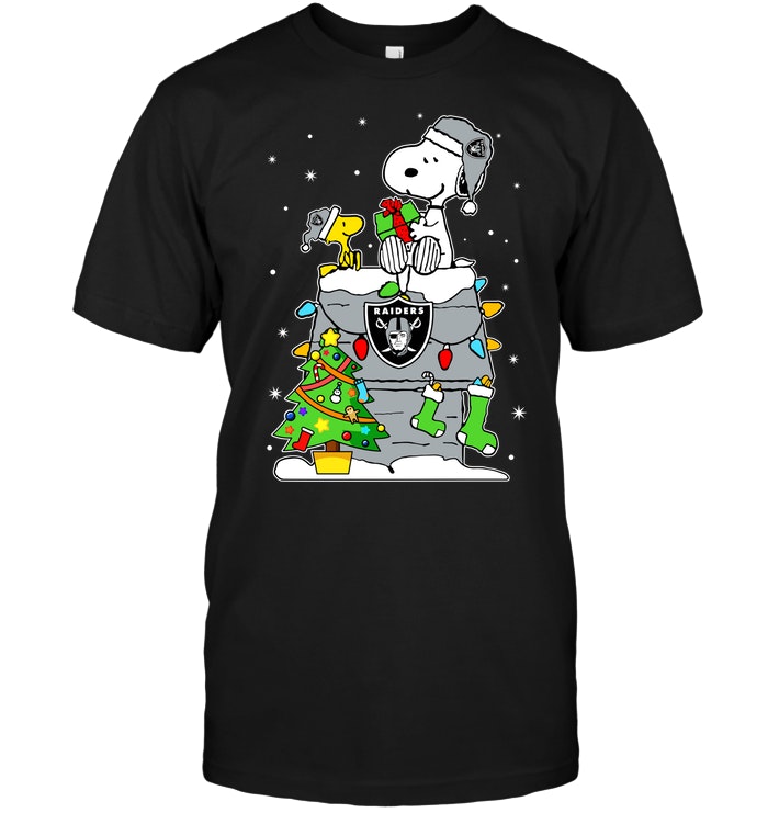 Oakland Raiders "snoopy & Woodstock Christmas" T-Shirt